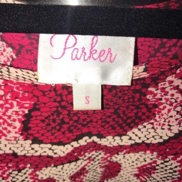Parker Snakeskin Red Dress Small - Picture 4 of 5